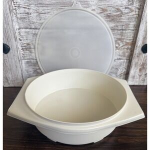 Vintage Tupperware Tortilla Keeper  Pita Container Almond #785 w/Lid #230